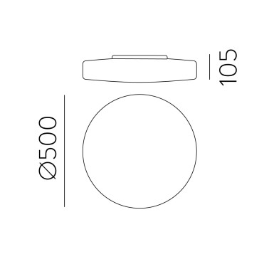 ACB MOON 500 Plafón Blanco CCT