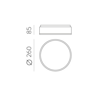 ACB DINS 260 Plafón LED Negro CCT