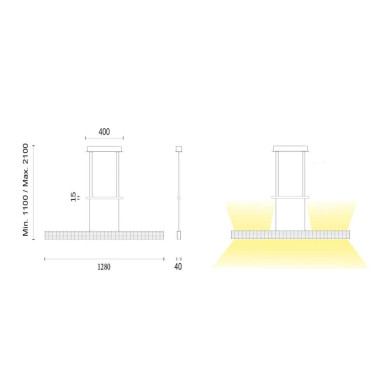 LEDSC4 STREAM Colgante Lineal Touch