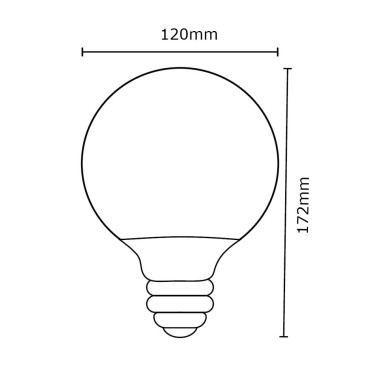 WIVA Pro Bombilla Globo 21W 3000K