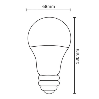 WIVA Bombilla Estándar E27 15W 3000K