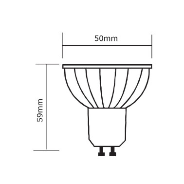 WIVA BOMBILLA GU10 6W 120º 4000K