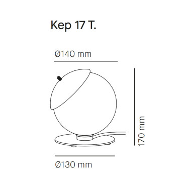 MILAN KEP 170 Lámpara Sobremesa Dorada