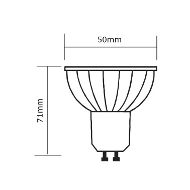 ATMOSS Bombilla GU10 Aluminio 6W 3200K