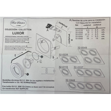 SCHULLER LUXOR Empotrable Aluminio 3L