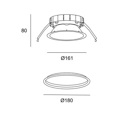 LEDSC4 VEO 161 Downlight Blanco 3000K