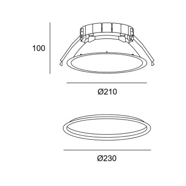 LEDSC4 VEO 210 Downlight Blanco 3000K