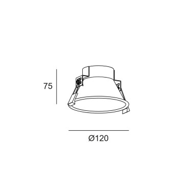 LEDSC4 DOME Ø120 Empotrable GU10 Blanco