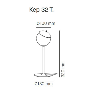 MILAN KEP 320 Lámpara Sobremesa Cobre