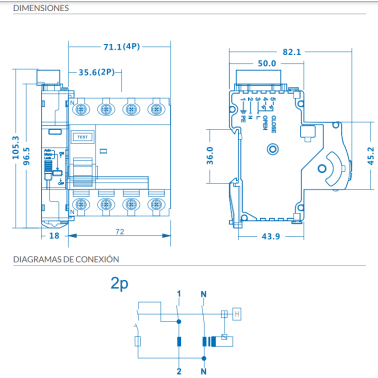 ATMOSS DIFERENCIAL REARM.SUP-INM 40A 4P 6KA TIPO A 300mA