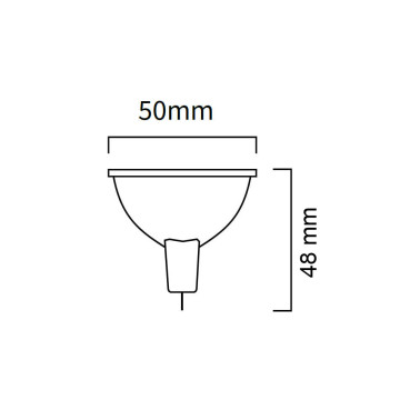 LAES Bombilla MR16 12V Cristal 3000K 36º