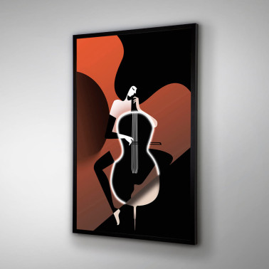 SCHULLER VIOLONCHELO Cuadro con Luz LED 80x120