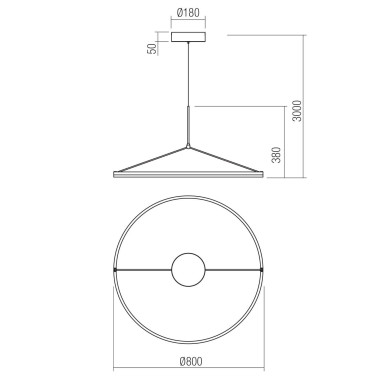 REDO ORBIT 800 Colgante 1 Salida Blanco