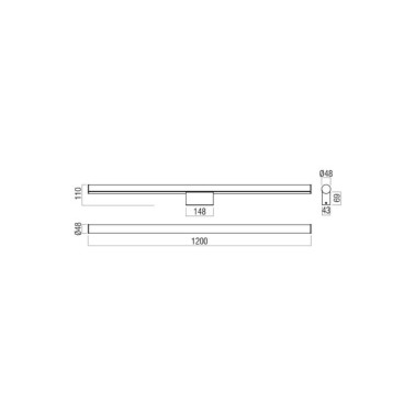 REDO KALI 1200 Aplique de Baño Cromo