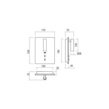 REDO ZEN Aplique Lector Bronce con USB