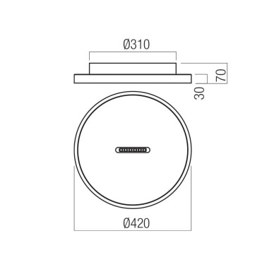 REDO BUTTON 420 Plafón Blanco Dimable