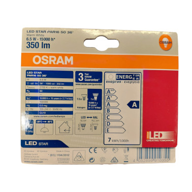 OSRAM LED STAR Bombilla GU10 36º 2700K