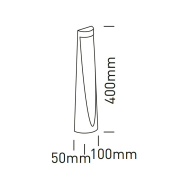 ONE LIGHT Baliza LED Antracita IP65 400mm