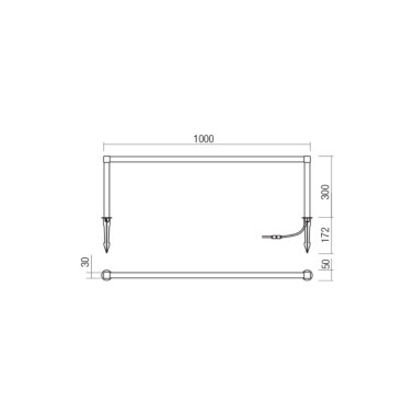 REDO BARRIER H300 Baliza Lineal Gris Oscuro