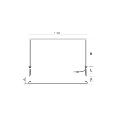 REDO BARRIER H500 Baliza Lineal Gris Oscuro