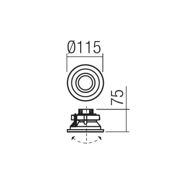 REDO XENO Empotrable Orientable Blanco IP65 4000K