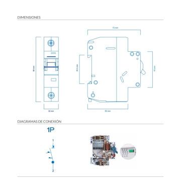 ATMOSS MAGNETOTERMICO 10A 1P 10KA CURVA C