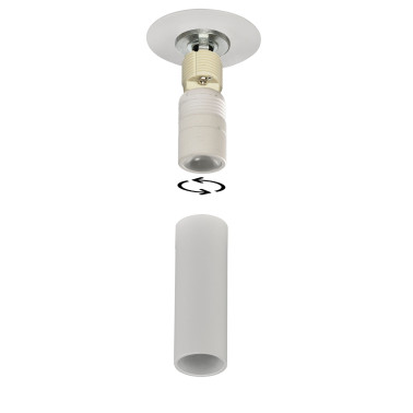 INCOLAMP Tubo Empotrado Fijo G9 Blanco 4000K