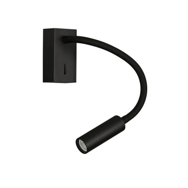 INCOLAMP Lector Rectangular Flexible Negro G9 3000K