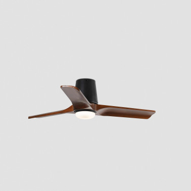 FARO HEYWOOD TUB LED S Ventilador Negro-Nogal