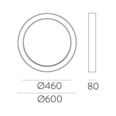 ACB ALISO 600 Plafón Blanco CCT