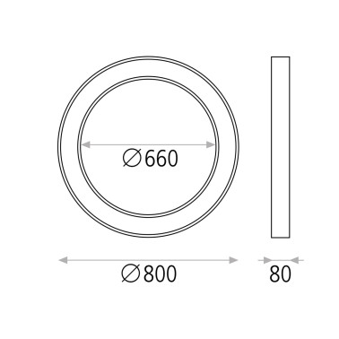 ACB ALISO 800 Plafón Blanco 2700K-3000K