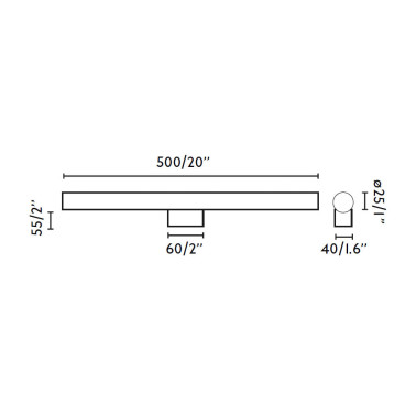 FARO CALMA 500 Aplique Linestra Oro Cepillado IP44