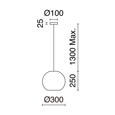 EXO LIGHTING NATURAL S 300 Colgante Mimbre Claro