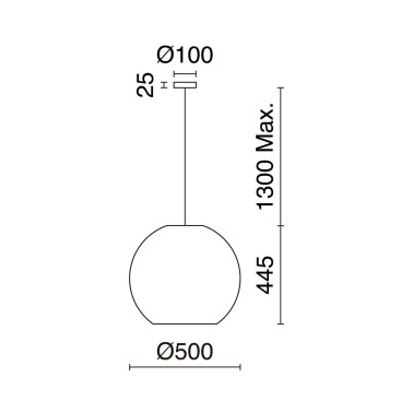 EXO LIGHTING NATURAL M 500 Colgante Mimbre Claro