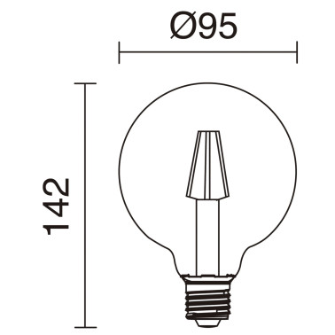 EXO LIGHTING Lámpara Led filament F