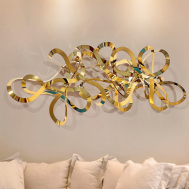 SCHULLER MEDUSA Escultura de Pared Oro Brillo