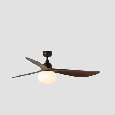 FARO OUTWOOD L E27 Ventilador Marrón-Nogal IP44