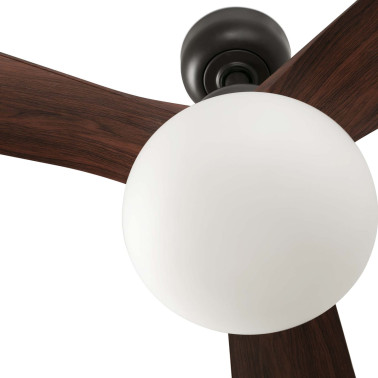 FARO OUTWOOD L E27 Ventilador Marrón-Nogal IP44