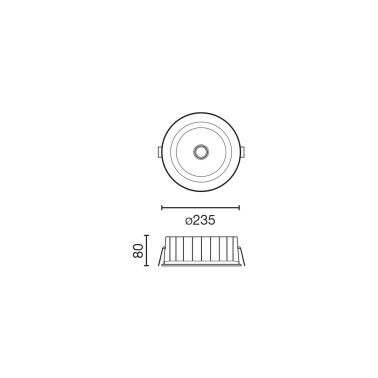 FARO KOBO Downlight Blanco 27W 2700K CRI90 60º IP65