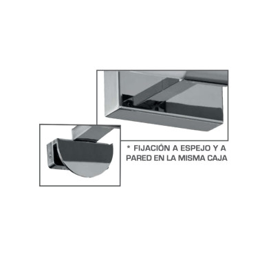 INCOLAMP Aplique de Baño Cromo 20W 60cm