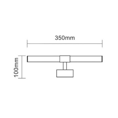 INCOLAMP Aplique de Baño Cromo 10W 35cm