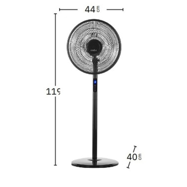 FABRILAMP ICONO Ventilador De Pie Negro