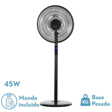 FABRILAMP ICONO Ventilador De Pie Negro