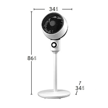 FABRILAMP OZONO Ventilador De Pie Blanco/Negro