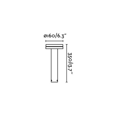 FARO ESPOT 350 Baliza Gris Oscuro CCT