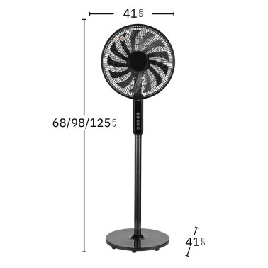FABRILAMP TORBELLINO Ventilador De Pie Negro