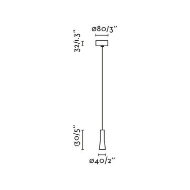 FARO NINA Colgante Negro LED