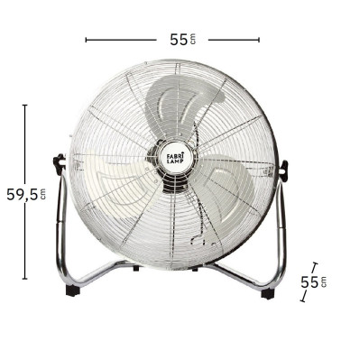 FABRILAMP LIBIS 550 Ventilador De Pie Cromo