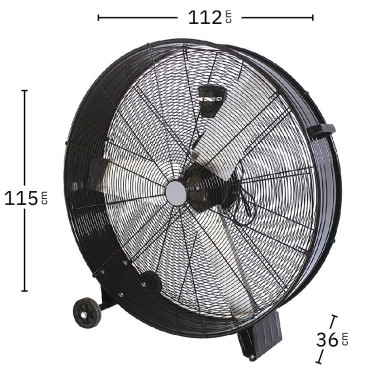 FABRILAMP MAXIMUM 1120 Ventilador De Pie Negro