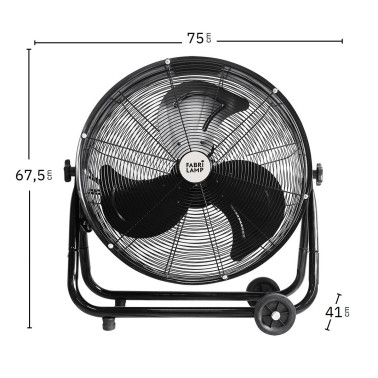 FABRILAMP PONIENTE 750 Ventilador De Pie Negro